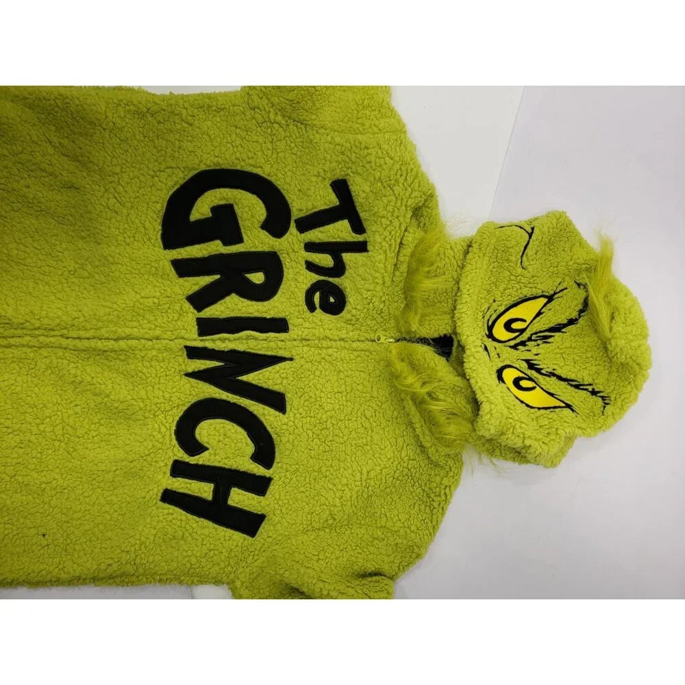 The Grinch One Piece Pajamas Size S/CH Union Suit Boy Girl Christmas Costume